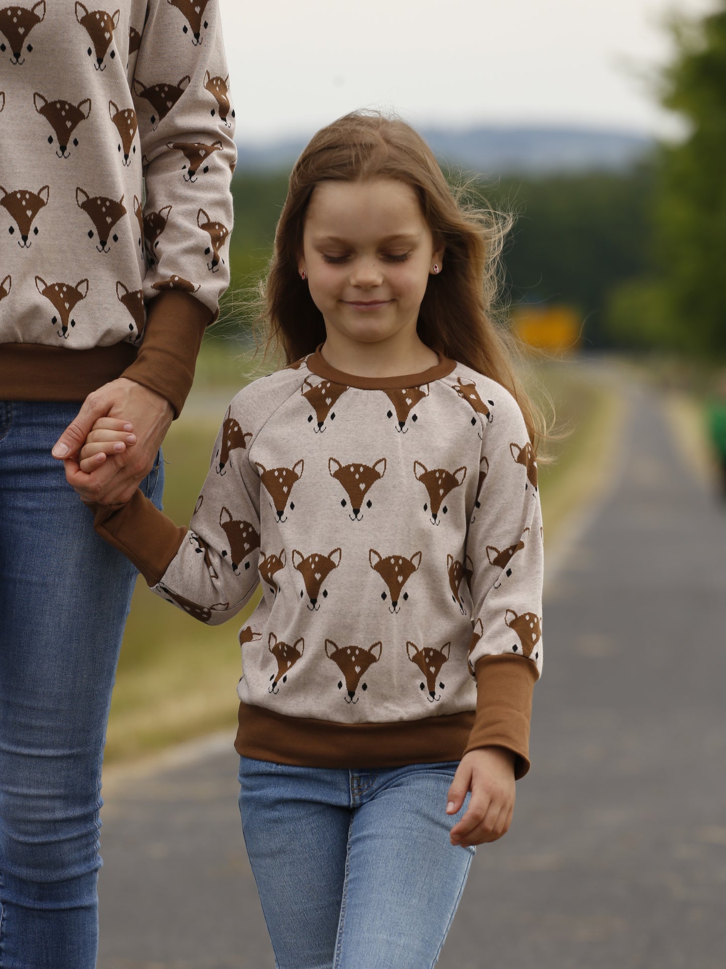 Pullover für Kinder mit Fuchsmotiv