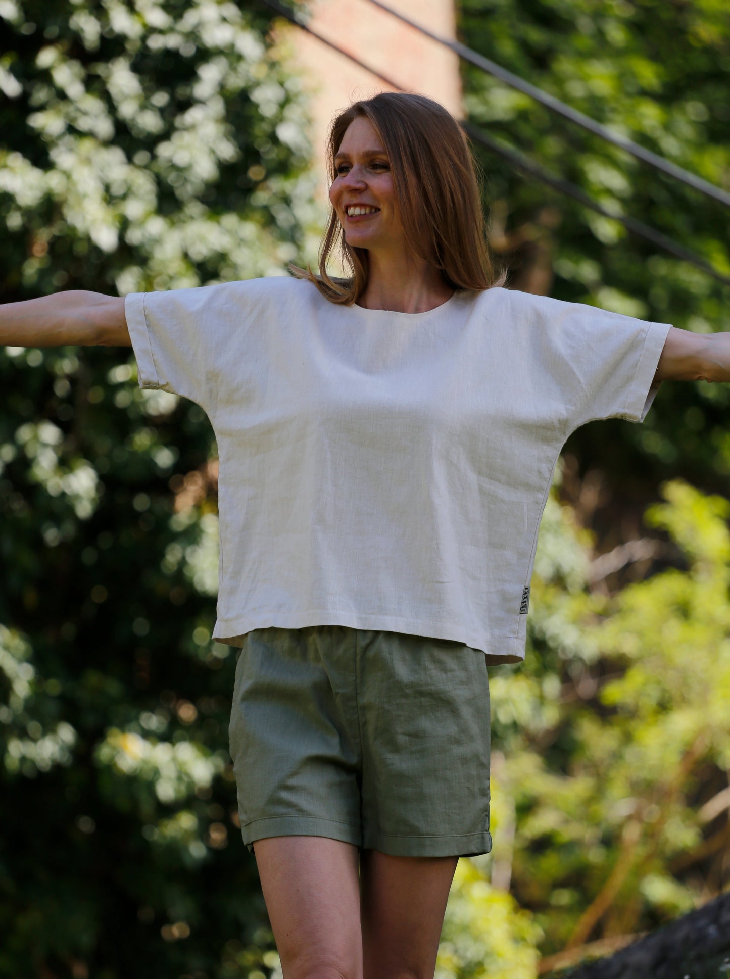 Oversize Shirt aus Leinen für Damen