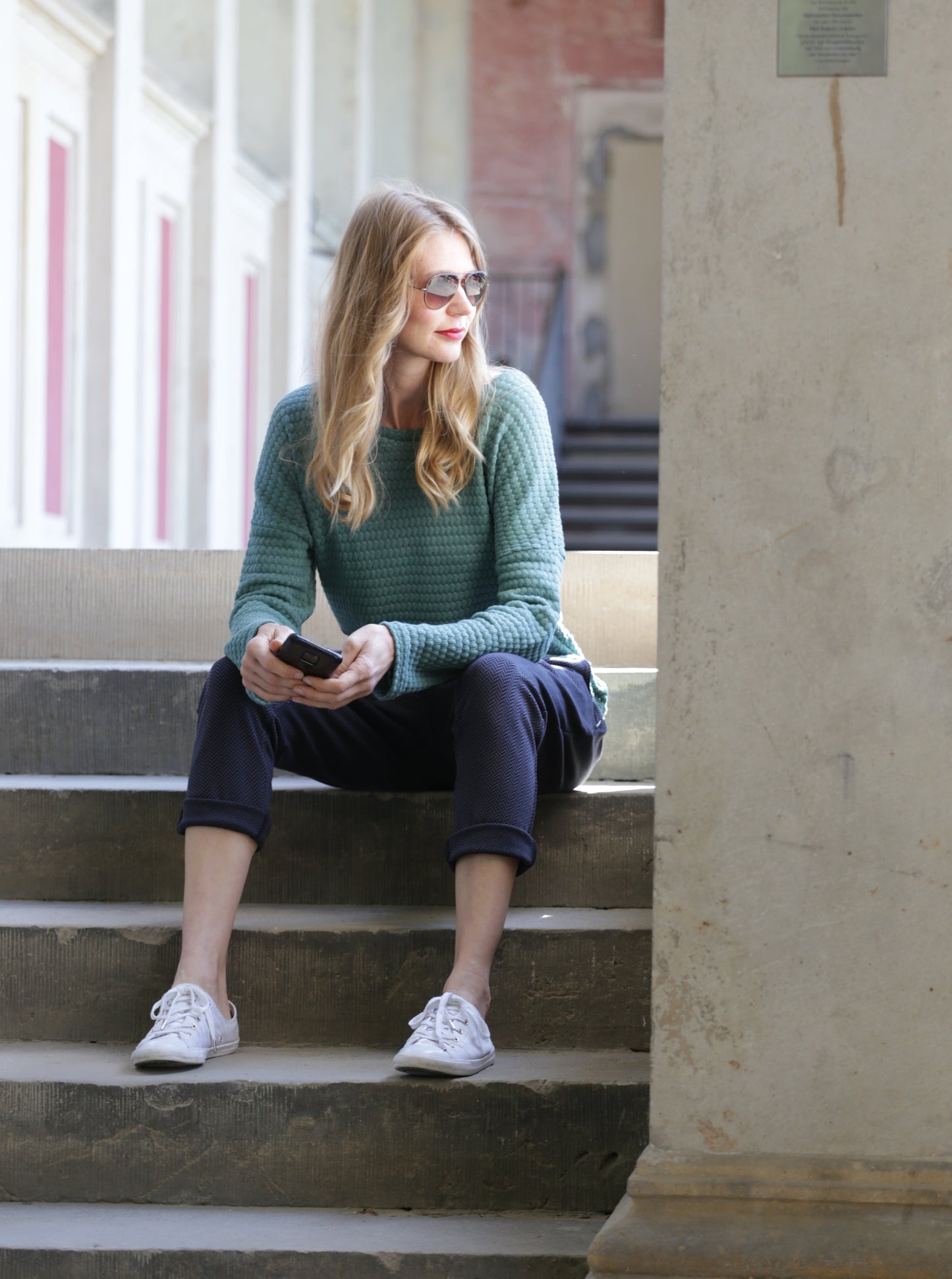 Pullover aus Sommerstrick offwhite