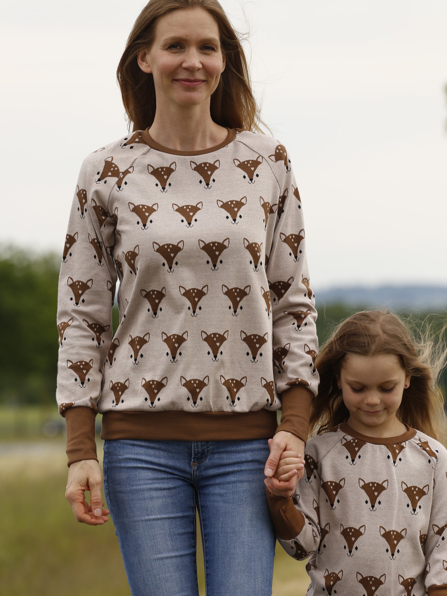 Pullover für Damen mit Fuchsmotiv